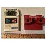 Viewmaster and Mattel handheld football game
