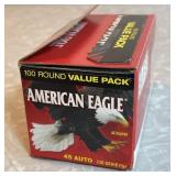American Eagle .45 Auto ammo --open full box