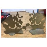 Brass ship book ends