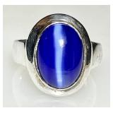 Sterling silver blue cat