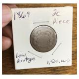 1869 2-cent coin