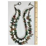 Double strand gemstone necklace