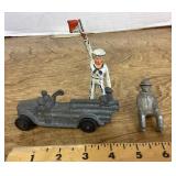 3 vintage metal toys