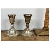 Weighted sterling silver candlesticks