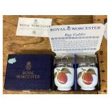 2 Royal Worchester porcelain egg coddlers