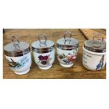4 porcelain egg coddlers