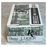 Remington 9mm Luger ammo --full box