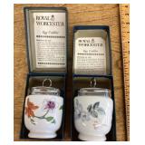 2 Royal Worchester porcelain egg coddlers