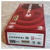 Federal 9mm Luger ammo --full box