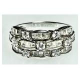 Sterling silver ring with CZs