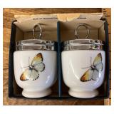 2 Royal Worchester porcelain egg coddlers
