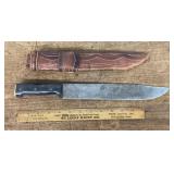 Fixed blade knife with sheath