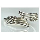 Sterling silver angel wings ring --adjustable