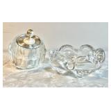 Lead crystal ashtray & MCM electro-match lighter