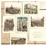 6 vintage Guy Buffet San Francisco art prints