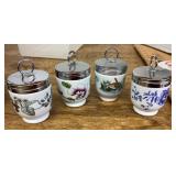 4 Royal Worchester porcelain egg coddlers
