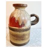 Large 12.5" studio pottery wide-mouth jug