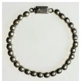 Sterling silver bead bracelet