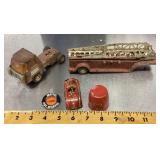 Small vintage metal toys