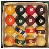 Complete set of vintage Bakelite pool balls