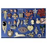 Costume jewelry brooches