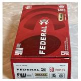 Federal 9mm Luger ammo --full box