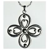 Sterling silver filigree necklace