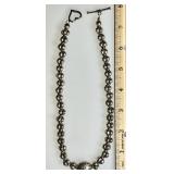 Sterling silver chunky bead necklace
