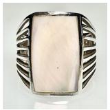Sterling silver abalone ring