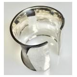 Large wide sterling silver cuff bracelet