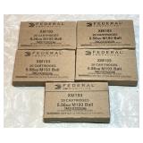 5 boxes Federal 5.56mm ammo --full boxes