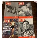 4 vintage Life magazines