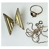 10k and 14k gold jewelry scrap lot