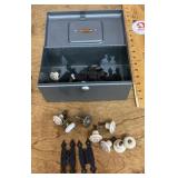 Craftsman metal lock box with key and contents