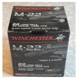 Winchester M-22 .22 long rifle ammo --open box