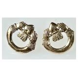 14k gold claddagh earrings