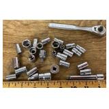 1/4" drive metric & standard sockets and ratchet