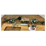 Metal military vehicles