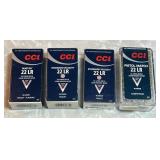 4 boxes CCI .22 long ammo --partial boxes