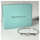 Tiffany sterling silver 18k gold bangle bracelet