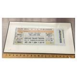 Framed replica Lion King ticket