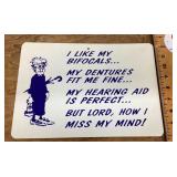 Novelty plastic sign