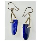 14k gold lapis lazuli earrings