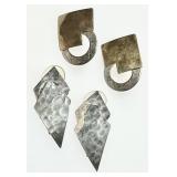 2 pair sterling silver earrings