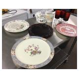 Glass and porcelain plates and glasses