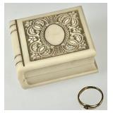 14k gold baby ring in antique celluloid box