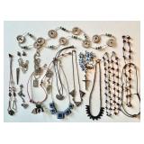 Costume jewelry necklace group