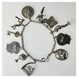 Sterling silver charm bracelet