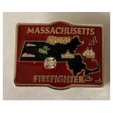 Massachusetts Firefighter belt buckle