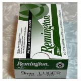 Remington 9mm luger ammo --full box